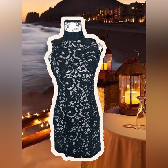 Monteau Lace style Dress with Lining - Picture 3 of 16